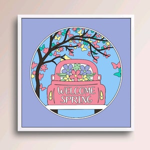 3D HELLO SPRING svg - shadow box svg - SPRING shadow box - for cricut - for silhouette