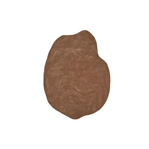 The Rugs Story - Premium quality irregular brown area rug for living room designer hand tufted wool rug, customize in any color size shape