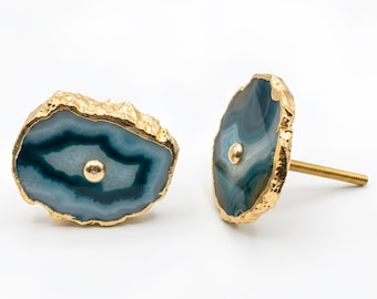 Green Agate Cabinet Knob, Drawer Pull