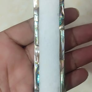White Marble / Mother of pearl Long Drawer Handles / Pulls //Cabinets