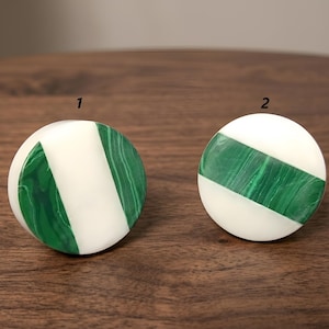 White Marble / Green Stone Cabinet Drawer Pull Decorative Wardrobe Cupboard Door Handle // stone knobs