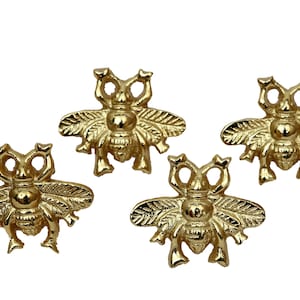 Golden brass Bee Cupboard Door Handles, Animal Drawer Pulls | Gold metal Cabinet Door Knobs