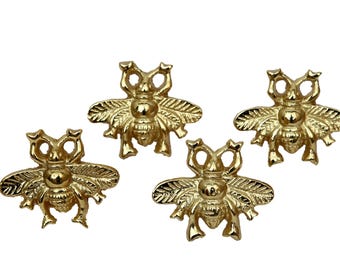 Goldene Messing Bienen Schranktürgriffe, Tier Schubladenknäufe | Gold Metall Schrank Knäufe