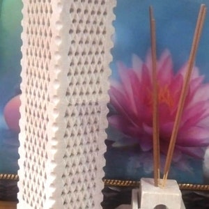 Soap stone incense holder / Ash catcher / Marble tower incense burner with elephant design