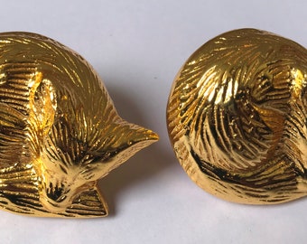 Gouden messing vos kastdeurgrepen, dierenladegrepen | Goudkleurige metalen kastdeurknoppen