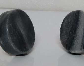 Black Marble Cabinet Drawer Pull Decorative Wardrobe Cupboard Door Handle // stone knobs