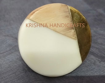White Marble /Wood/ Brass Cabinet Drawer Pull Decorative Wardrobe Cupboard Door Handle // stone knobs