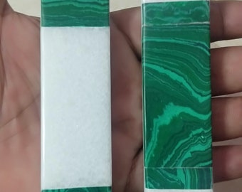 White / Green Stone Long Drawer Handles / Pulls //Cabinets