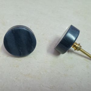 Zwart marmeren kast lade pull decoratieve garderobekast deurkruk // stenen knoppen