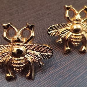 Goudmessing bijenkastdeurgrepen, dierenladegrepen | Goudkleurige metalen kastdeurknoppen