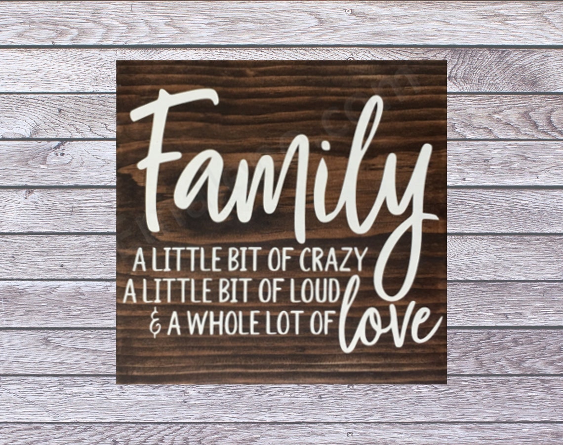 Family Little Bit of Crazy Family Sign Family Wall Decor | Etsy