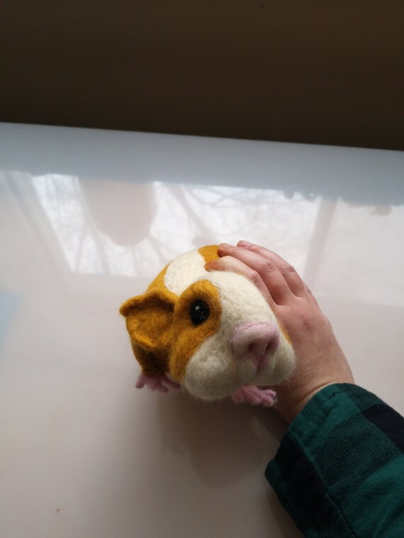 Cream And Orange Brown Short Haired Needle Felted Guinea Pig Etsy