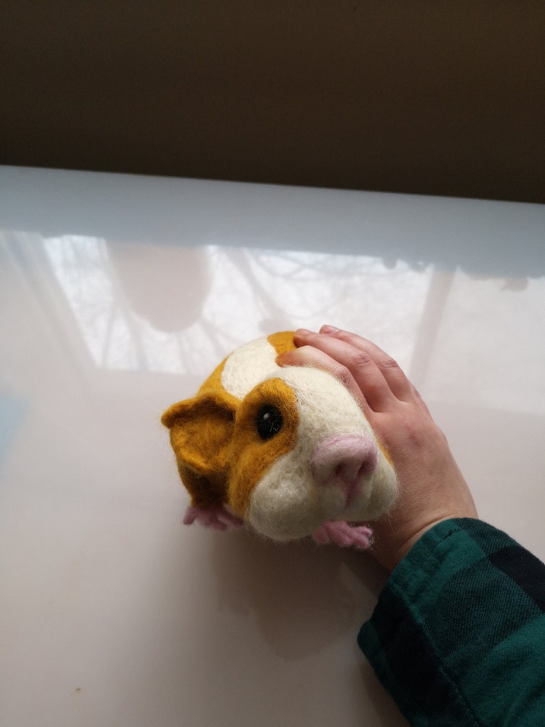 Cream And Orange Brown Short Haired Needle Felted Guinea Pig Etsy