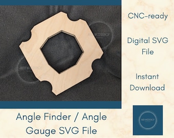 Angle Finder Angle Gauge for Grinder Sharpening wheel or saw blade/table angle SVG File Dowload