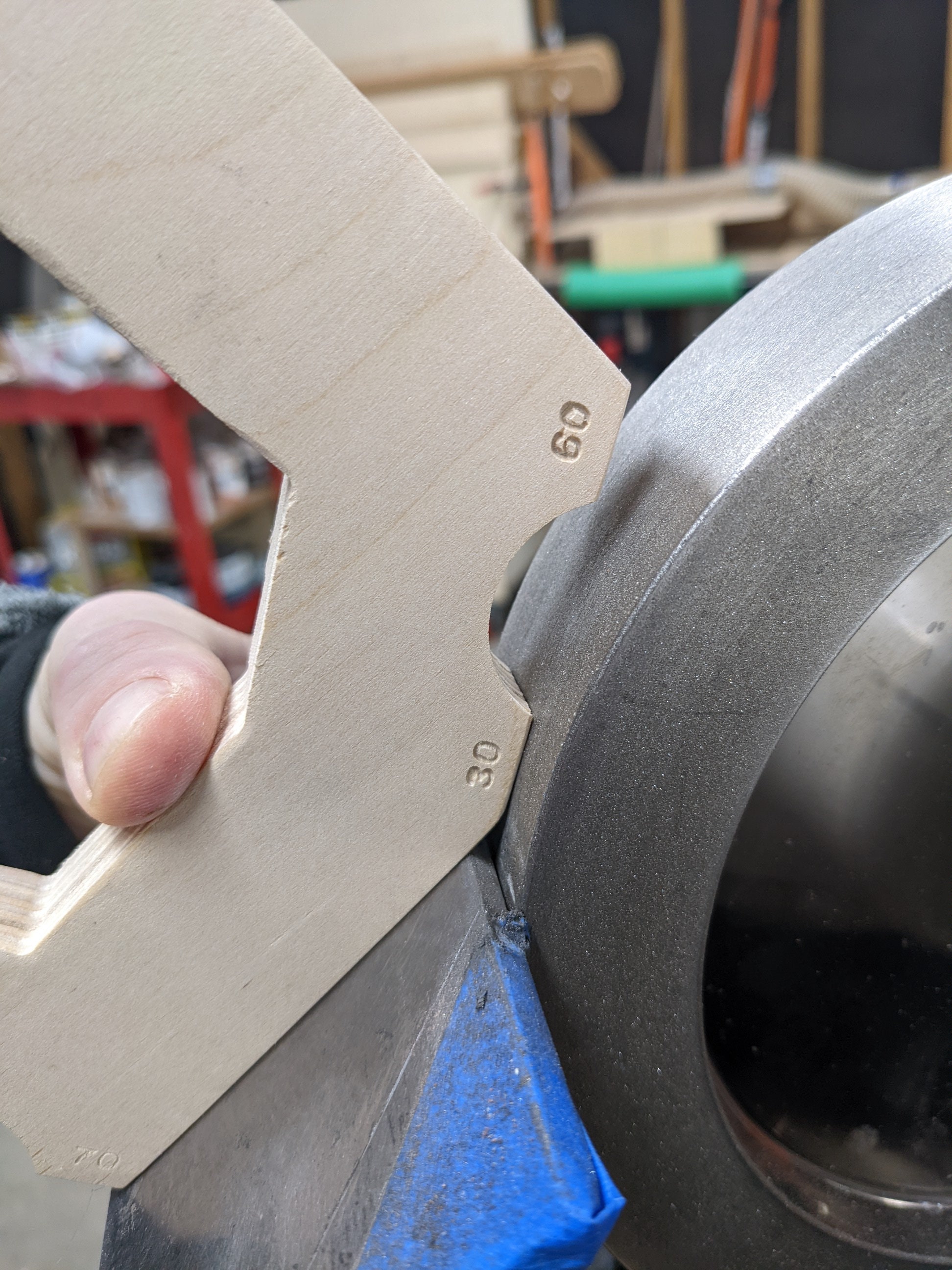 Bench grinder cheap angle gauge