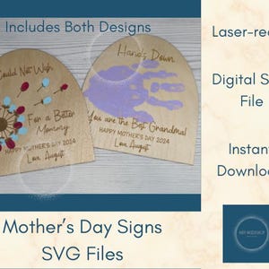 Konnte nicht wünschen und Hände runter SVG-Dateien für Muttertagsschilder, Geschenk für Mama, Geschenk für Oma, Laser geschnitten