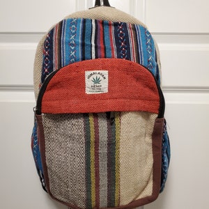 Himalayan hemp backpack, Nepal travel bag, hippy bag, festival bag, women, men, diaper bag, school bag, laptop, school, pack, tote