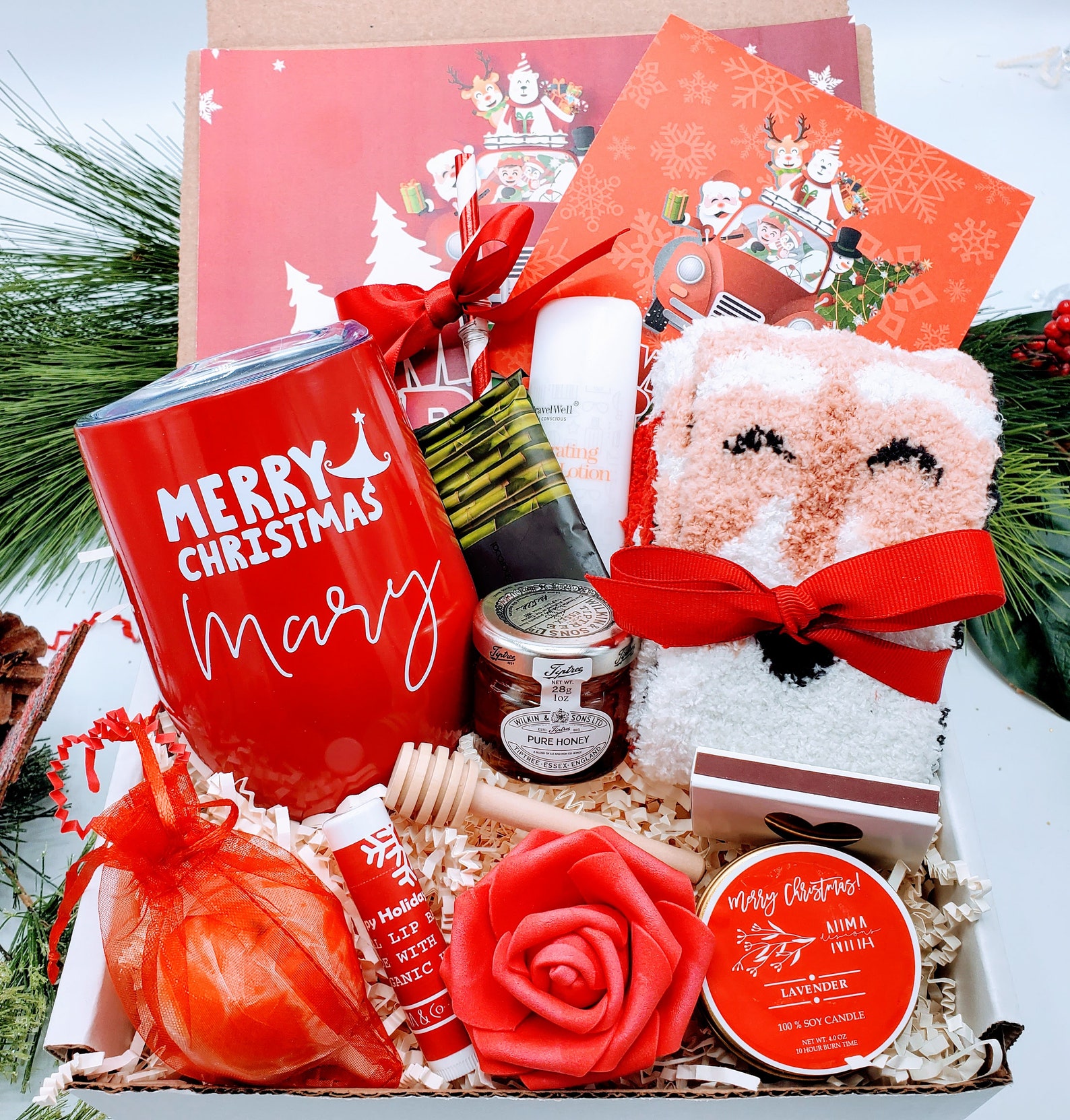 Christmas Gift Box for Women Personalized Spa Gift Set Etsy