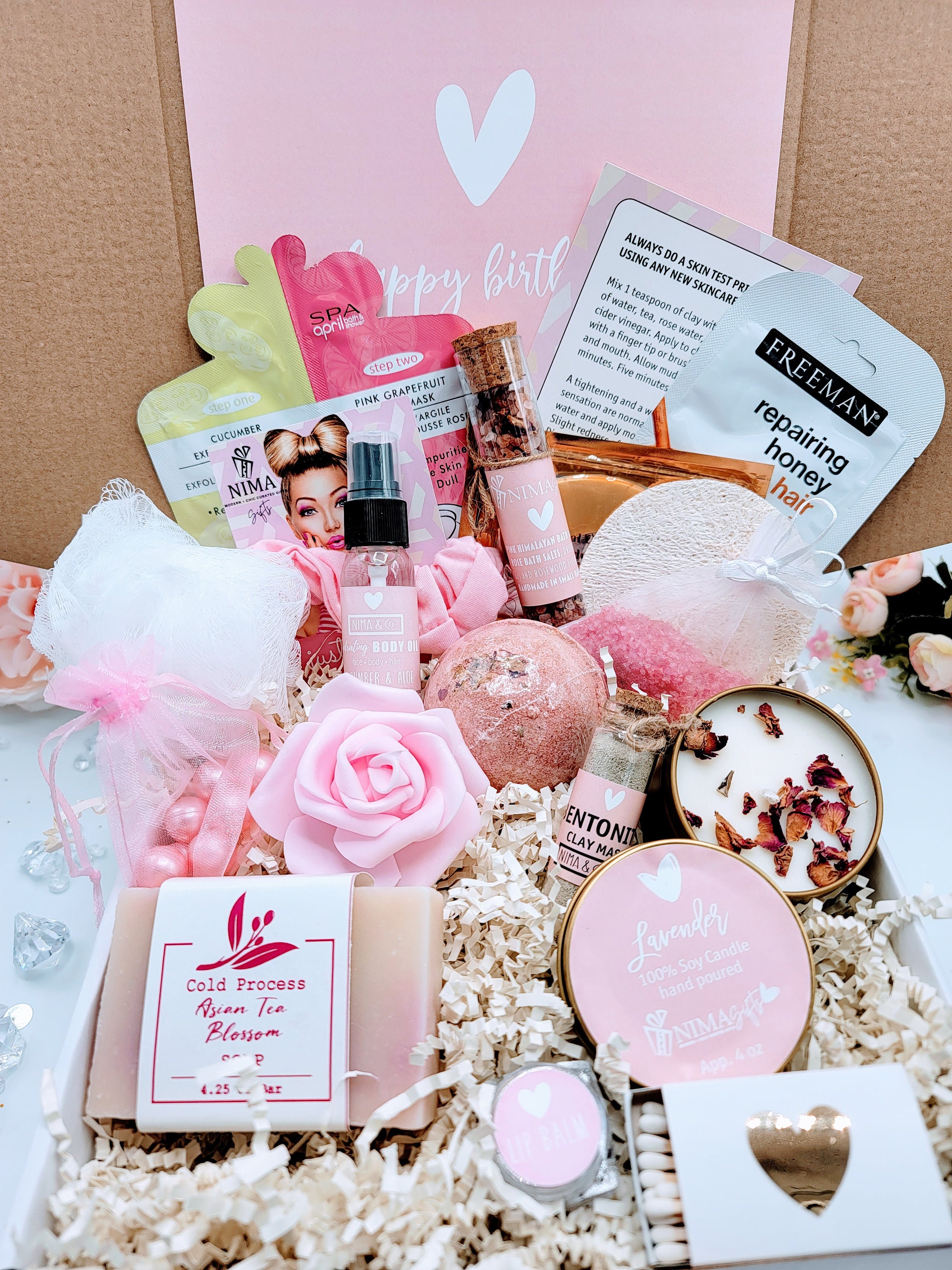Birthday Gift Box, Spa Gift Basket, Birthday Box Gift for Her, Spa Gift  Box, Spa Gift Set For Women Mothers Day Gift Thinking Of You-SBDS05B