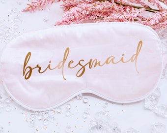 Personalized Satin Eye Mask, Bridesmaid Gift, Bachelorette Party