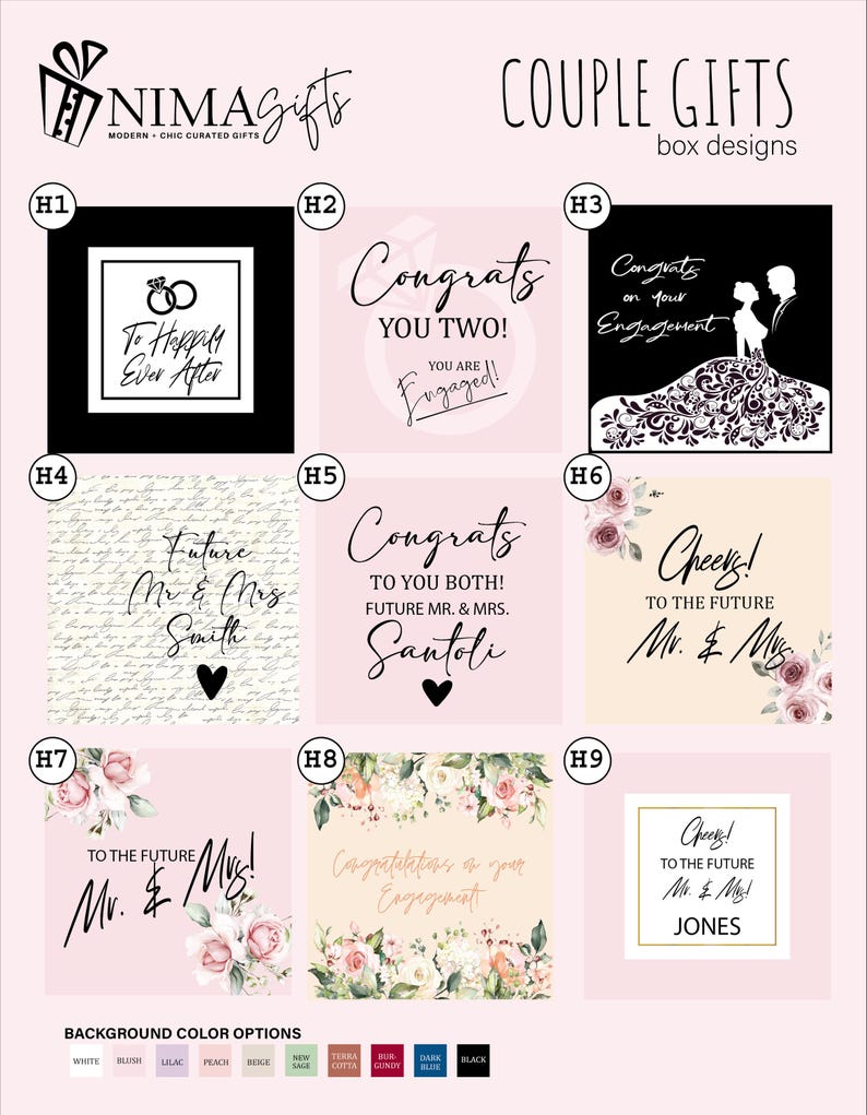 Unique Engagement Gifts for Couple, Couples Engagement Gift Box For Best Friends, Wedding Gift Basket, Future Mr and Mrs Gift Set -EGFC03 image 11