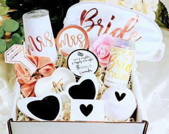 Engagement Gift Box for Bride, Personalized Bride To Be Gift Set, Bridal Shower Gift Box, Future Mrs Gift, Congratulations Gift Set- BG001