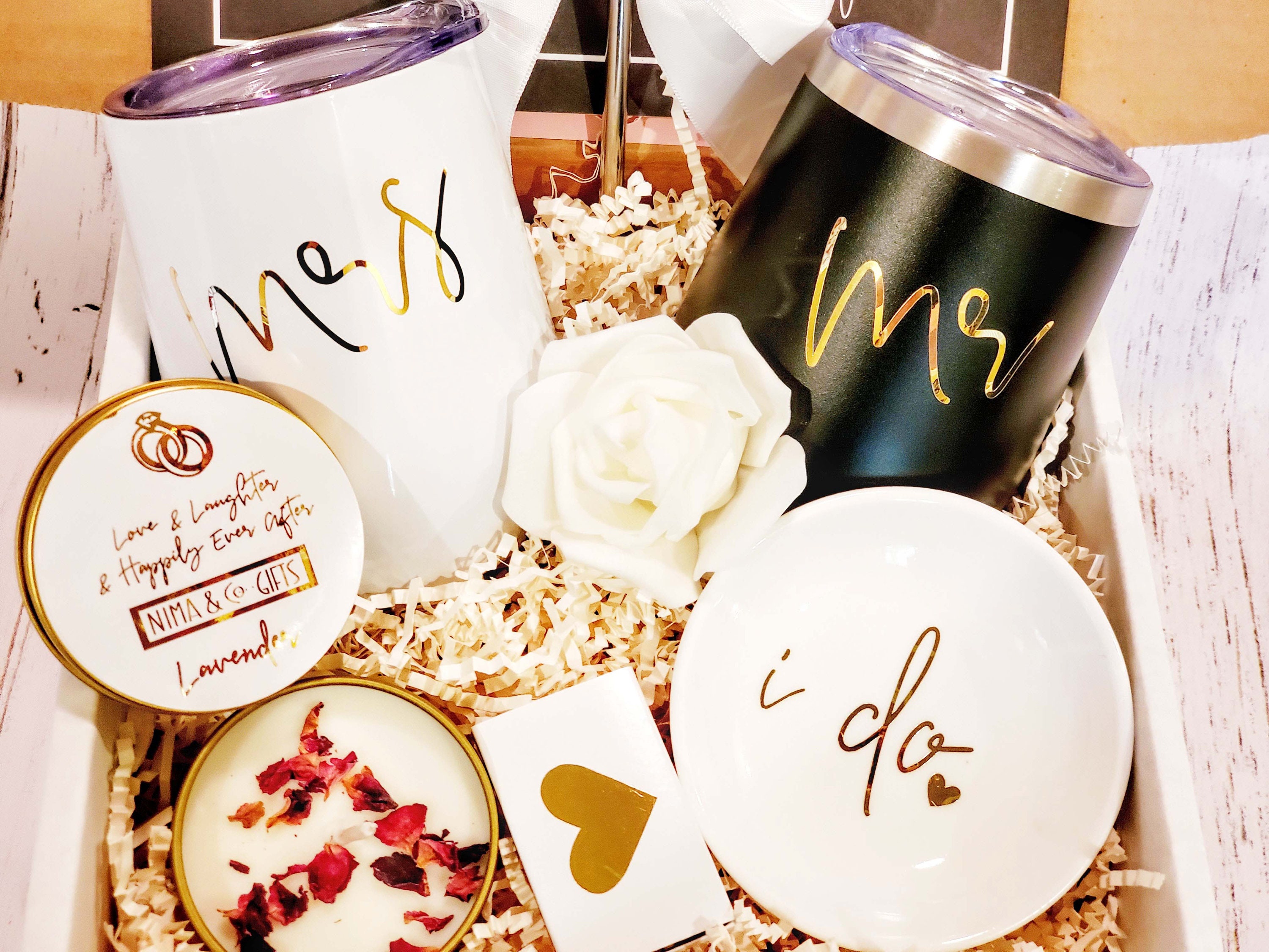 Couples Engagement Gift Box For Bride & Groom Engaged Gift Etsy