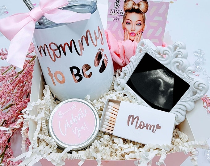 Expecting Mom Gift Box, Pregnancy Gift Basket, Baby Shower Mommy To Be Gifts, Mom To Be Gift Set, Gift Basket for Mom to Be - MDGB014