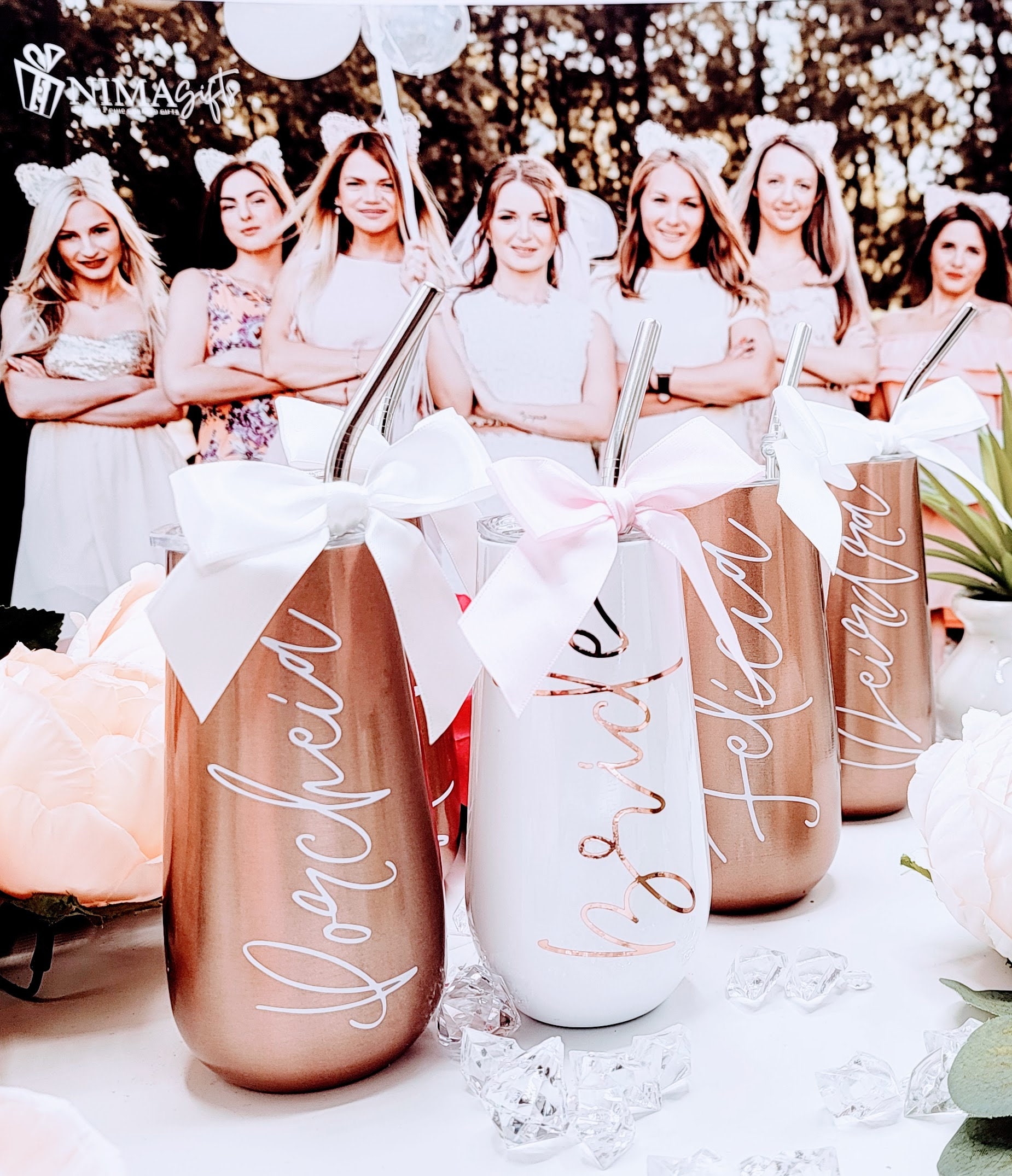 Bridesmaid Proposal Box Champagne Flute Tumbler – Breezy Box Curations