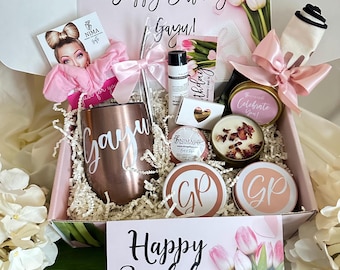 Birthday Gift Box for Best Friend, Personalized Spa Gift Set for Women, Custom 30th 40th 50th Birthday Gift for Her
