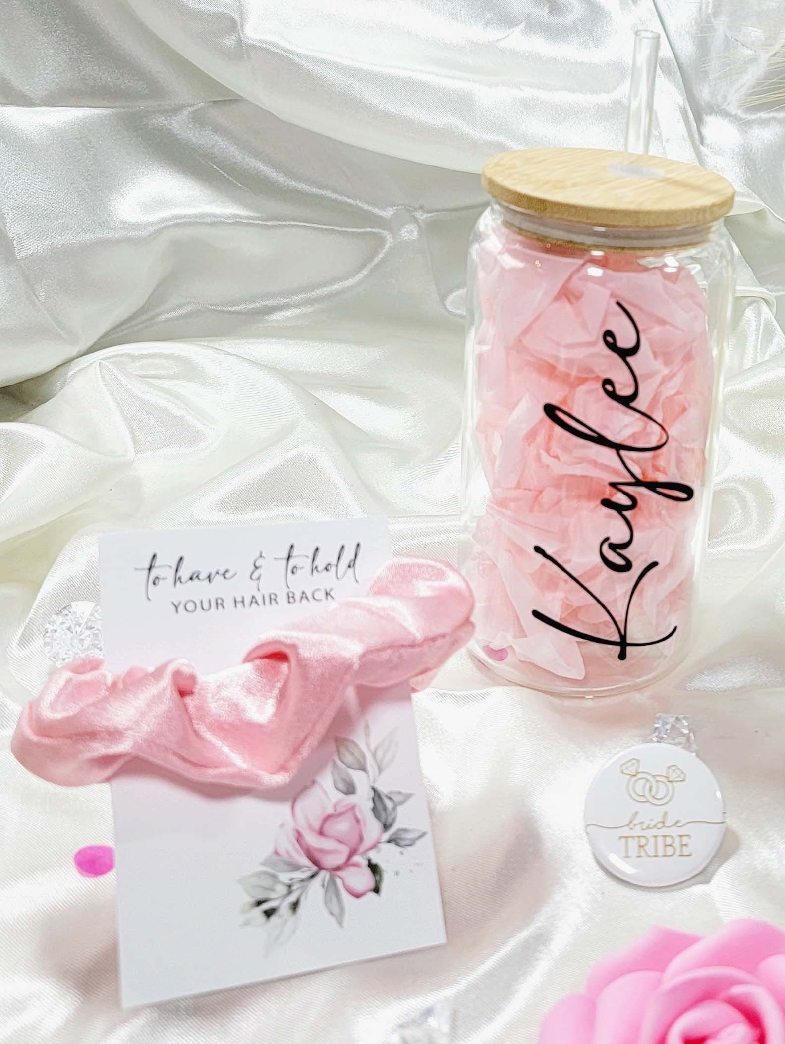 Bride to Be Iced Coffee Cup with Bamboo Lids and Straws