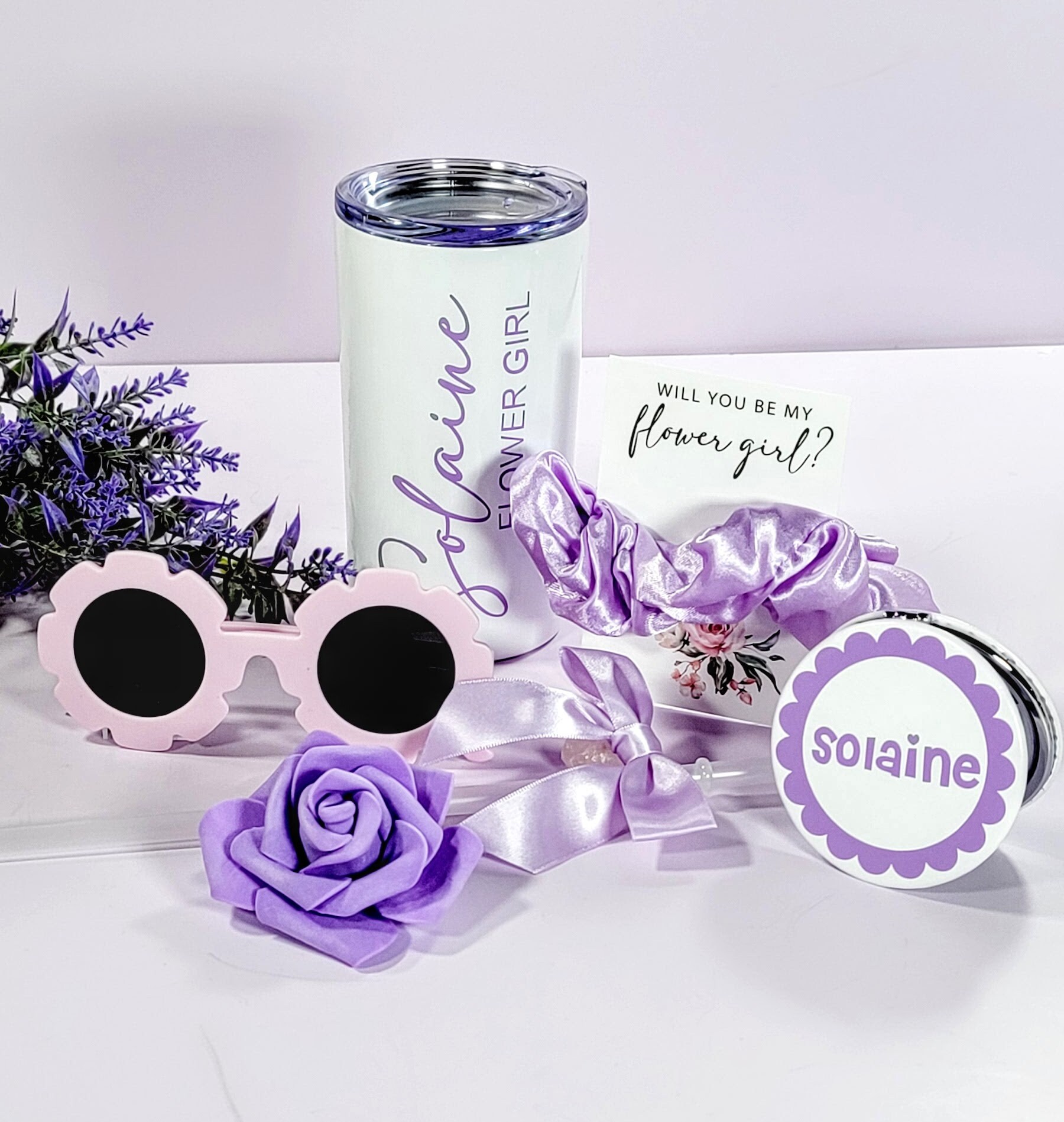 Flower Girl Proposal Box Gift, Flower Girl Gift Set, Flower Sunglasses,  Junior Bridesmaid Set, Flower Girl Set, Flower Girl Gift Box-fggb004 