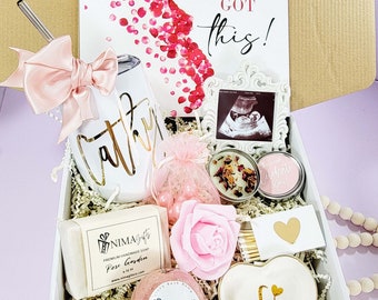 Pregnancy Gift Basket, Personalized New Mom Spa Set