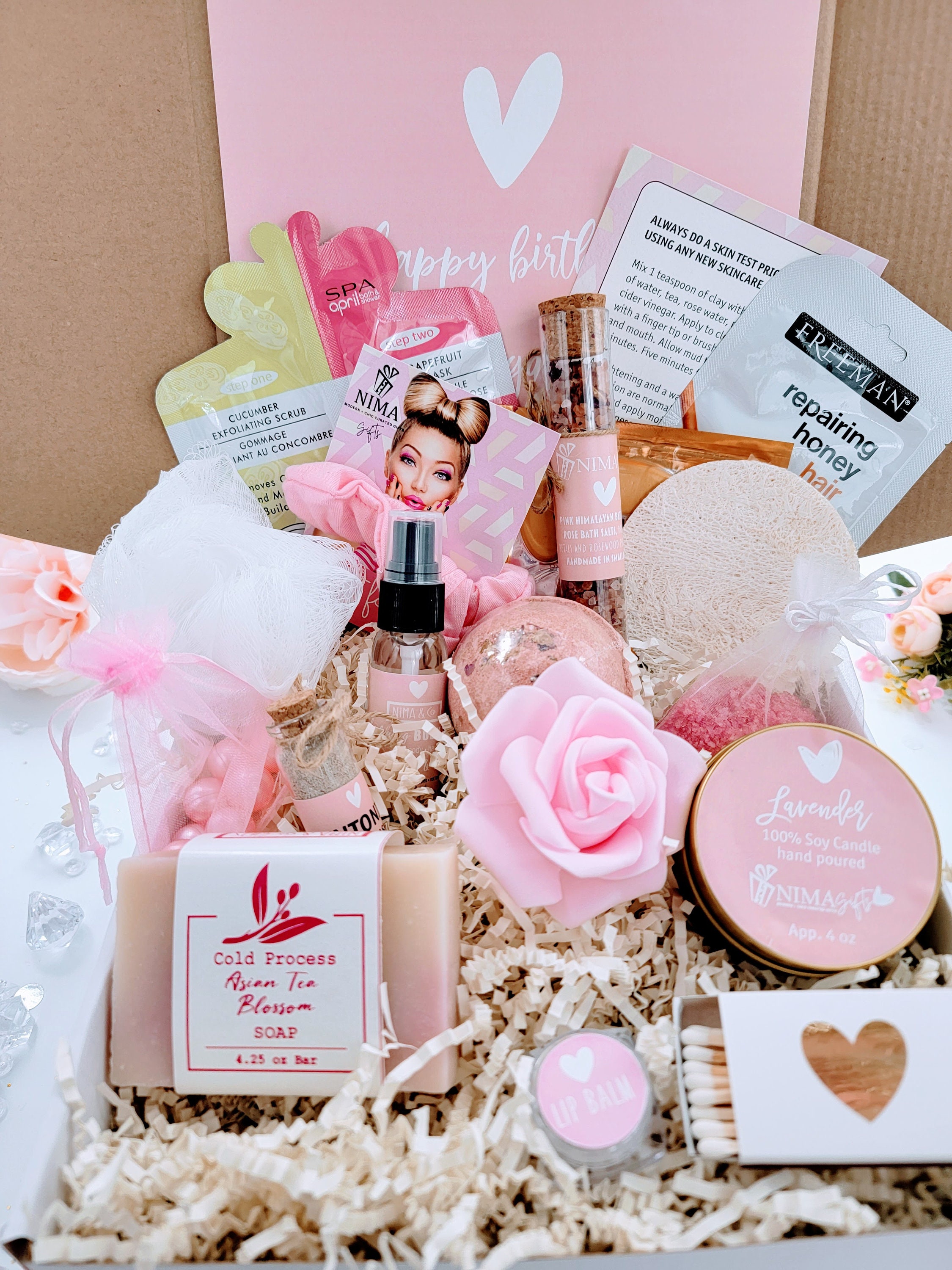 Valentines Day Spa Gift Box for Her, Valentines Day Care Package