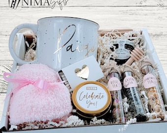 Tea Lover Care Package For Her, Sending Love And Hugs, Get Well Soon, Cheer Up Gift Box, Gift For Best Friend, Tea Gift Box - GFHB016