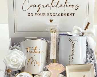 Bride To Be Gift Box, Engraved Bride Tumbler Gift, Future Mrs Gift Box, Luxury Engagement Gift for Bride | BGB006