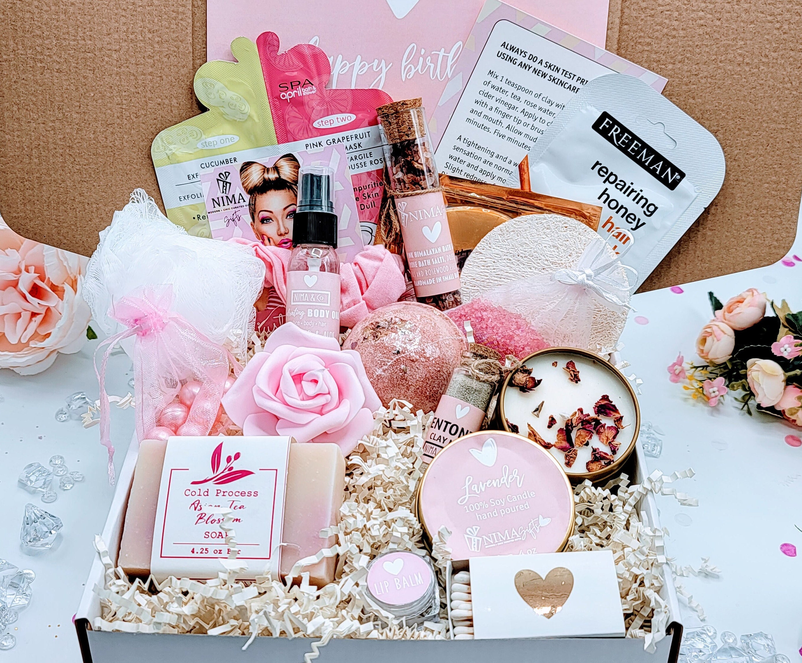 Birthday Gifts For Women Best Friend -relaxing Spa Gift Box Basket