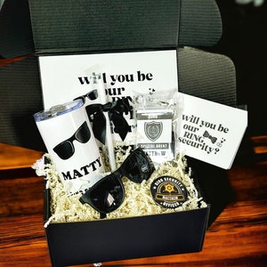 Ring Bearer Proposal Gift Box Set, Personalized Ring Bearer Gift Ideas, Proposal Box for Ring Security, Groomsmen Proposal Gifts - RBGB02