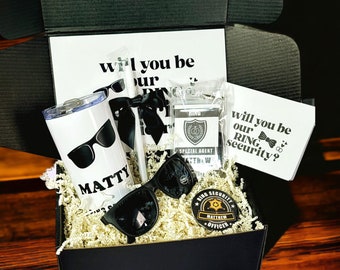 Ring Bearer Proposal Gift Box Set, Personalized Ring Bearer Gift Ideas,  Proposal Box for Ring Security, Groomsmen Proposal Gifts RBGB02