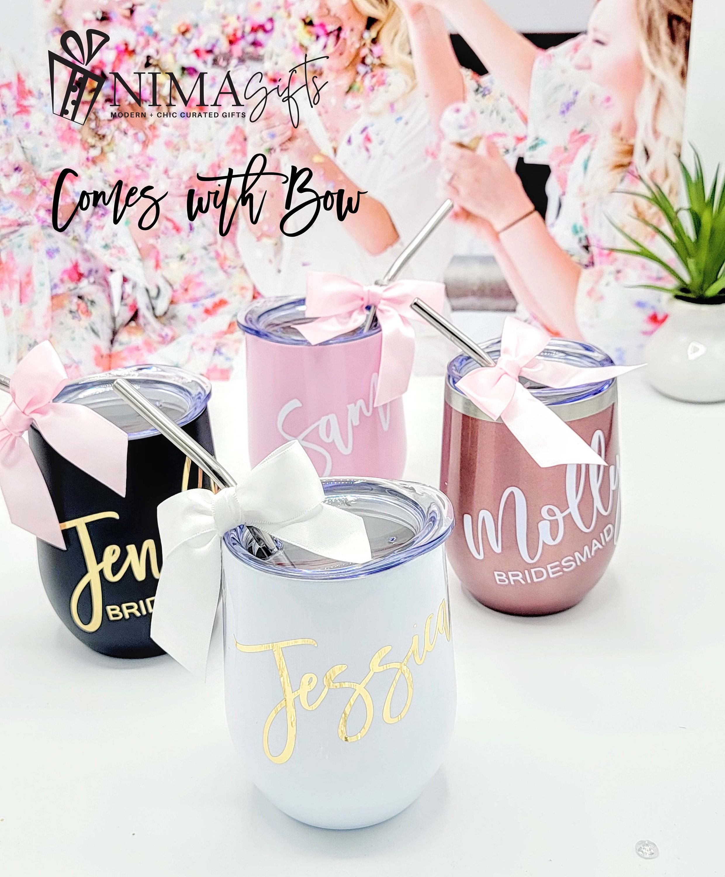 Personalized Tumbler, Custom Tumbler, Tumbler With Straw, Bridesmaid Gift,  Bachelorette Party, Bridesmaid Tumbler 