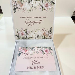 Unique Engagement Gifts for Couple, Couples Engagement Gift Box For Best Friends, Wedding Gift Basket, Future Mr and Mrs Gift Set -EGFC03 image 6