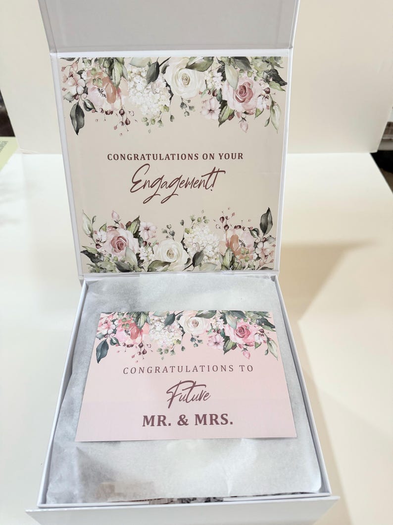 Unique Engagement Gifts for Couple, Couples Engagement Gift Box For Best Friends, Wedding Gift Basket, Future Mr and Mrs Gift Set -EGFC03 image 6