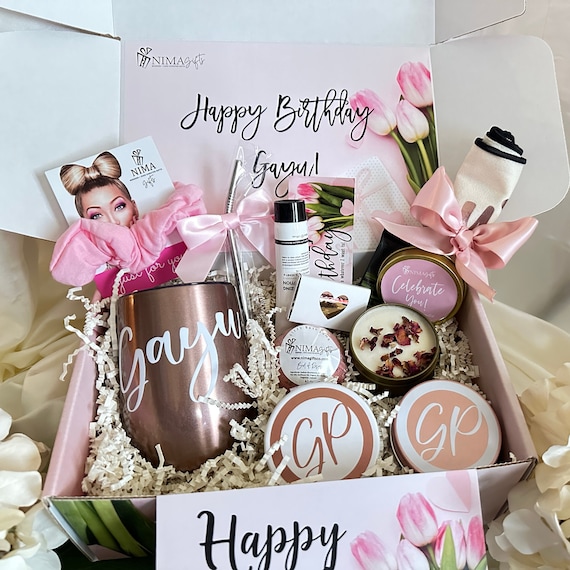 Happy Birthday Gifts for Women Spa Set Gift Basket for Best Friends Mom  Unique Birthday Box Gifts for Sister Girlfriend Teacher Female Her Bday  Wine