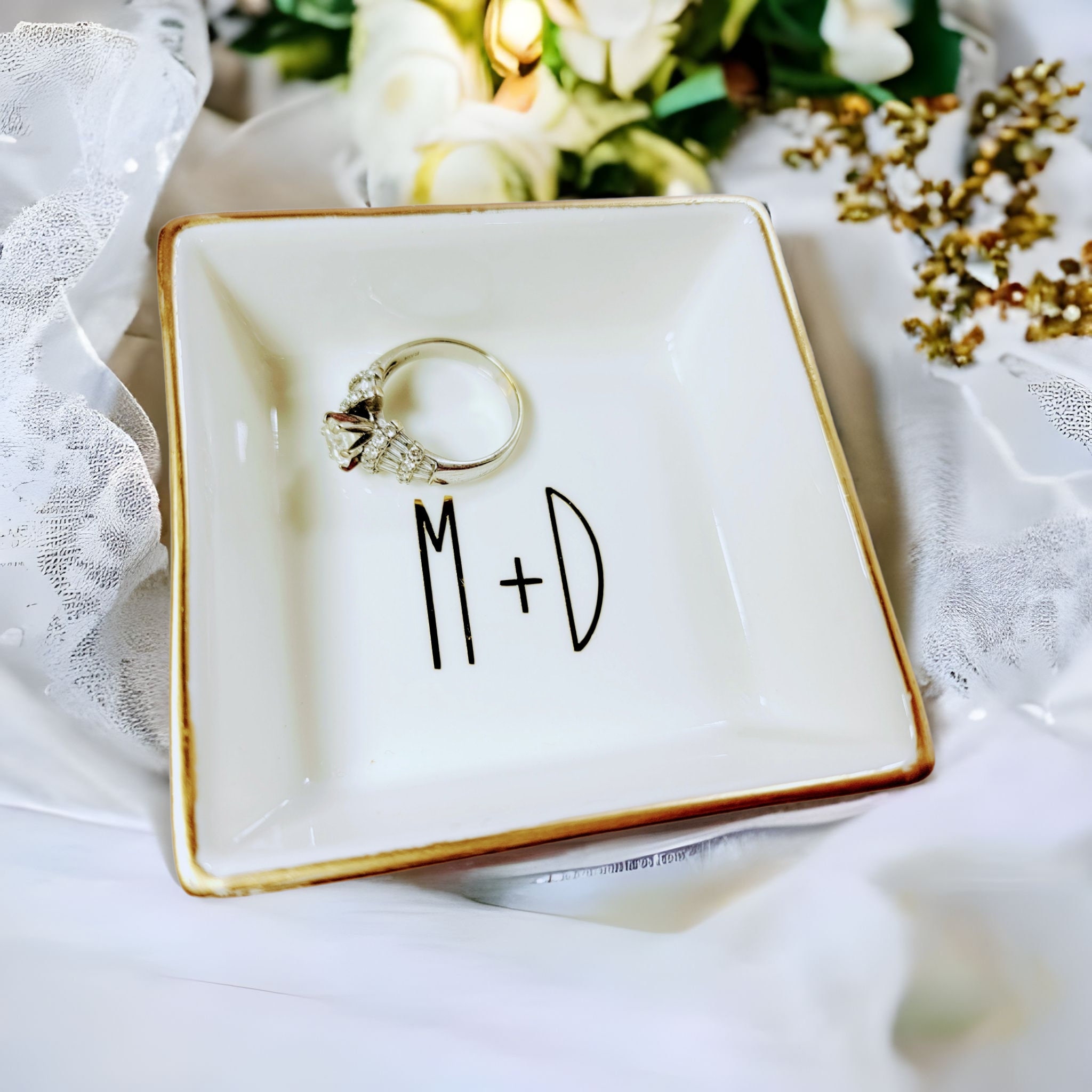 Aarzelen verraad heuvel Personalized Ring Dish Personalized Bridesmaid Gifts Bridesmaid Jewelry Box  Personalized Jewelry Dish Monogram Ring Dish - RD3301