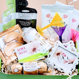 21st Birthday Gift Box for Her, Shot Glasses, Spa Set, Personalized Gift - BDBF009