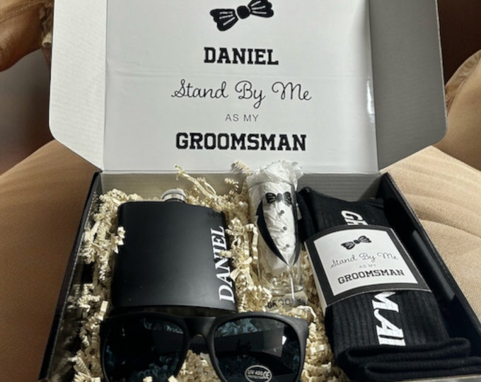 Groomsmen Gifts & Best Man Gift, Will You Be My Groomsman Proposal Box, Groomsmen Asking Gifts, Best Man Proposal, Groomsmen Socks - GPGB03