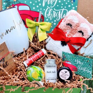 Personalized Christmas Spa Gift Box: Holiday Self-Care for Her