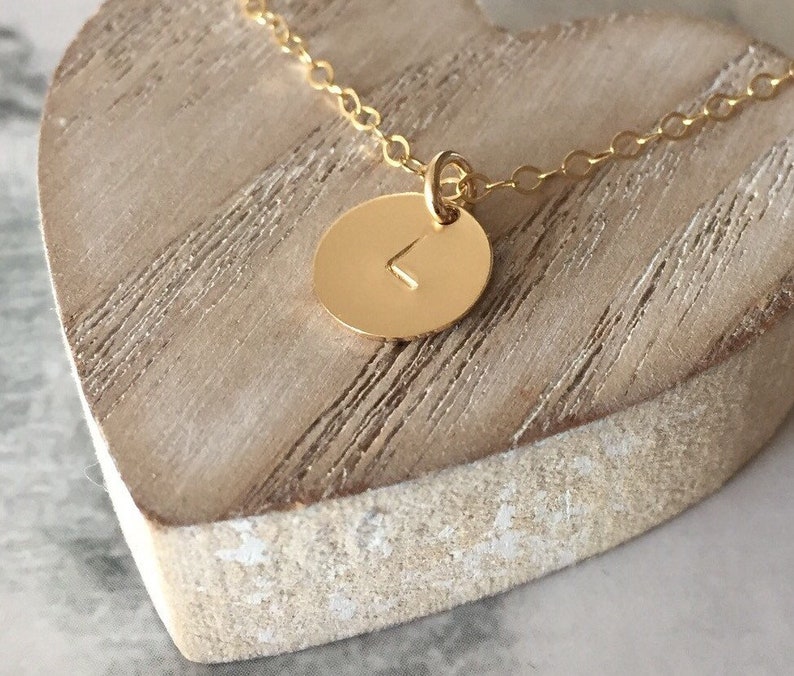 Gold Initial Bracelet Personalized Bridesmaid Gift Hand Stamped Gold Disc Bracelet Personalised Bracelet Custom made jewellery