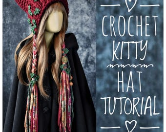 PATTERN Kitty hat crochet version