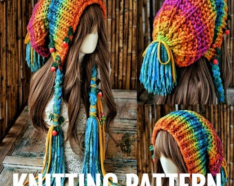 Slouchy hat knitting pattern